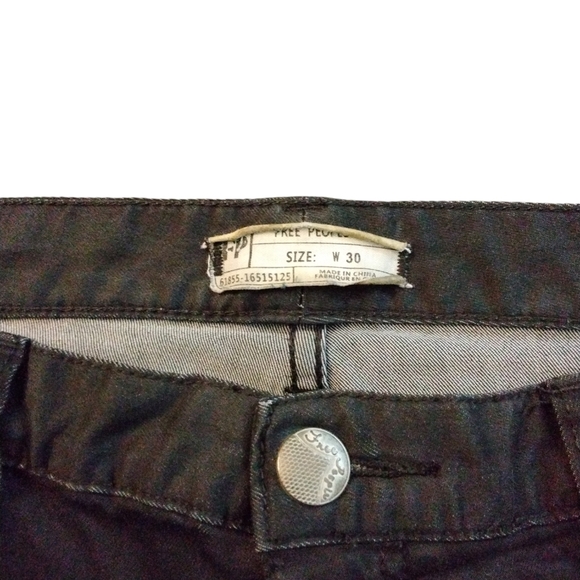 Free People Black Busted Knee Skinny Jeans - Picture 6 of 7